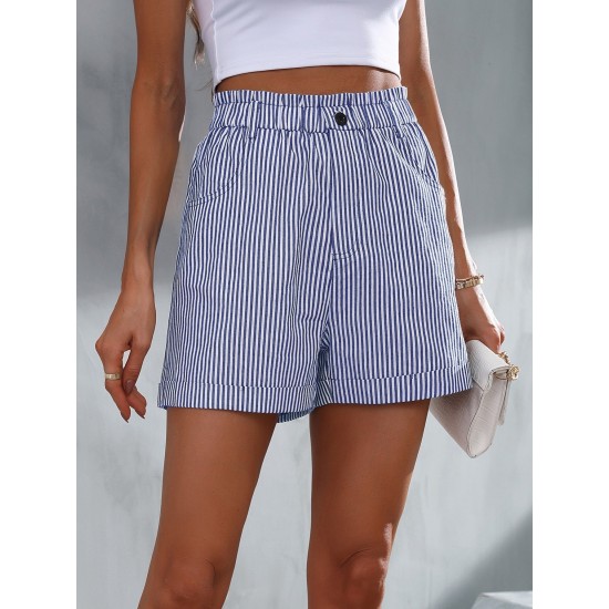 Women’s Shorts Striped Slant Pockets Shorts – PRYCUS MITCHELL INC Women’s Shorts Striped Slant Pockets Shorts – PRYCUS MITCHELL INC