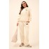 PRETTYLITTLETHING Cream Logo Badge Detail Straight Leg Sweatpants