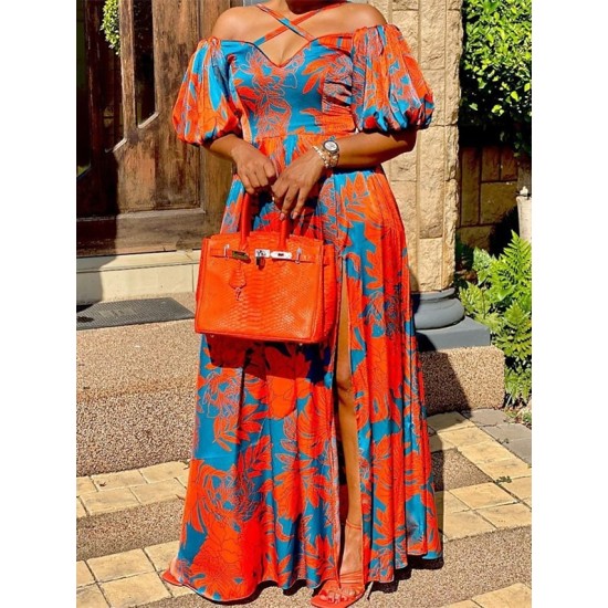 Plus Size Casual Dress Apple Shape Flattering Floral Maxi Dress Halter Neck Split Short Sleeve Summer Dress Spring Casual Daily Date Vacation Dress – PRYCUS MITCHELL INC Plus Size Casual Dress Apple Shape Flattering Floral Maxi Dress Halter Neck Split Short Sleeve Summer Dress Spring Casual Daily Date Vacation Dress – PRYCUS MITCHELL INC