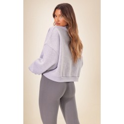 Grey Marl Oversized Boxy Sweatshirt